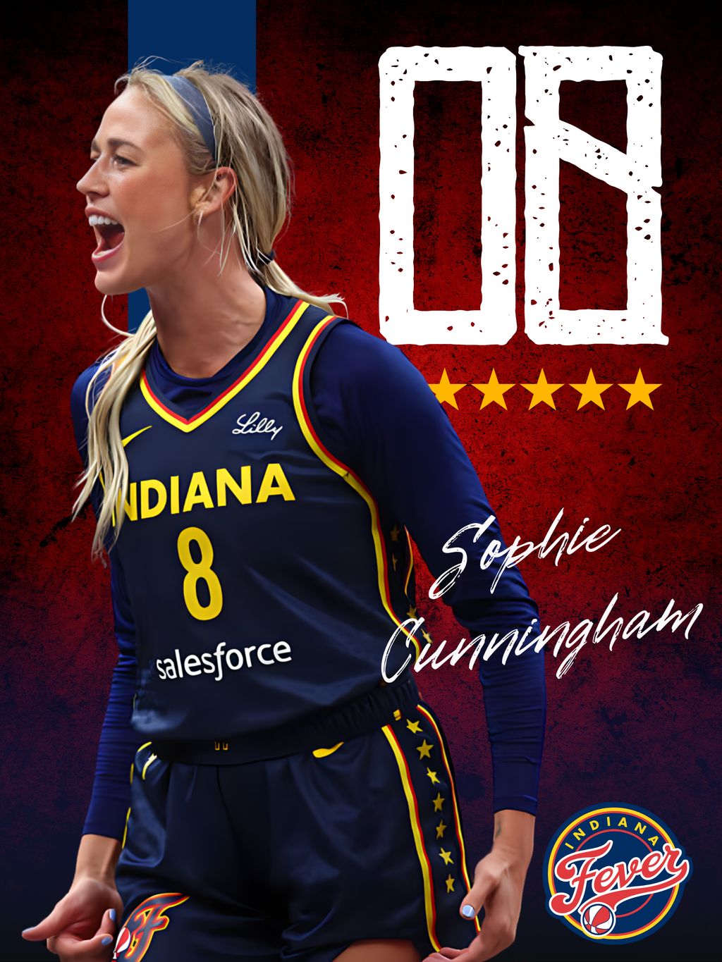 Sophie Cunningham Indiana fever WNBA Basketball Poster
