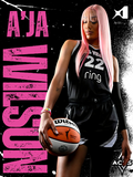 A'ja Wilson A'One Las Vegas Aces WNBA Basketball Poster Large 18x24 inches, Gloss Finish