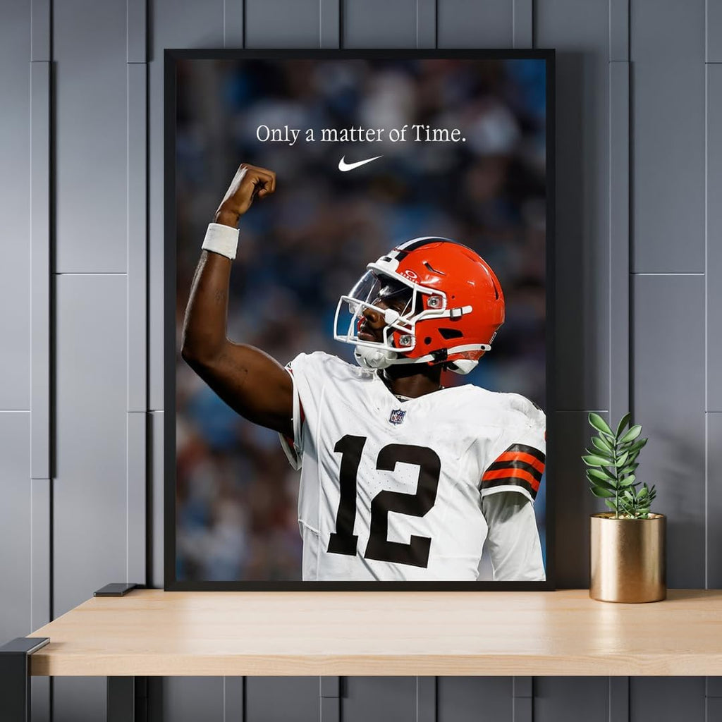 Cleaveland Brown Shedeur Sanders Only a matter of time Nike NFL Football Poster