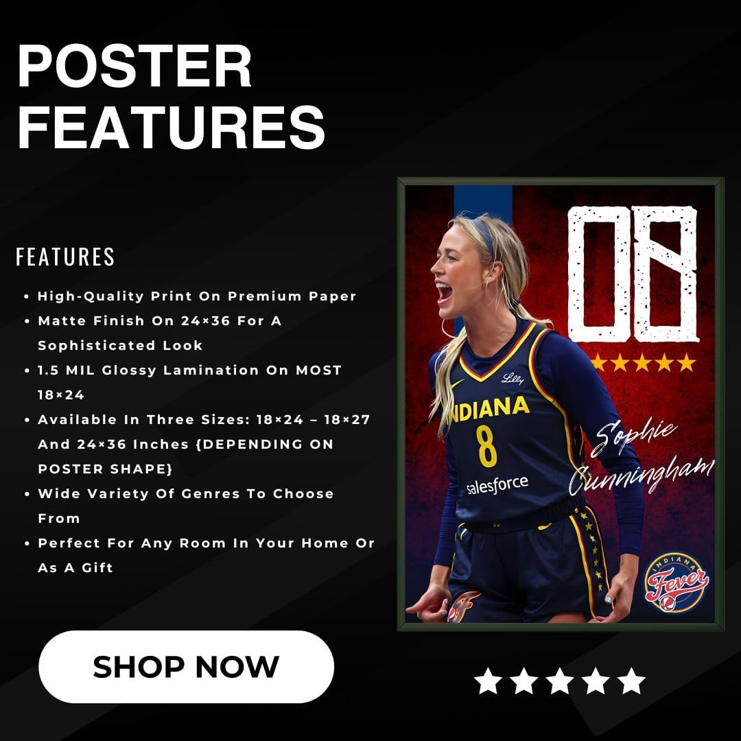 Sophie Cunningham Indiana fever WNBA Basketball Poster