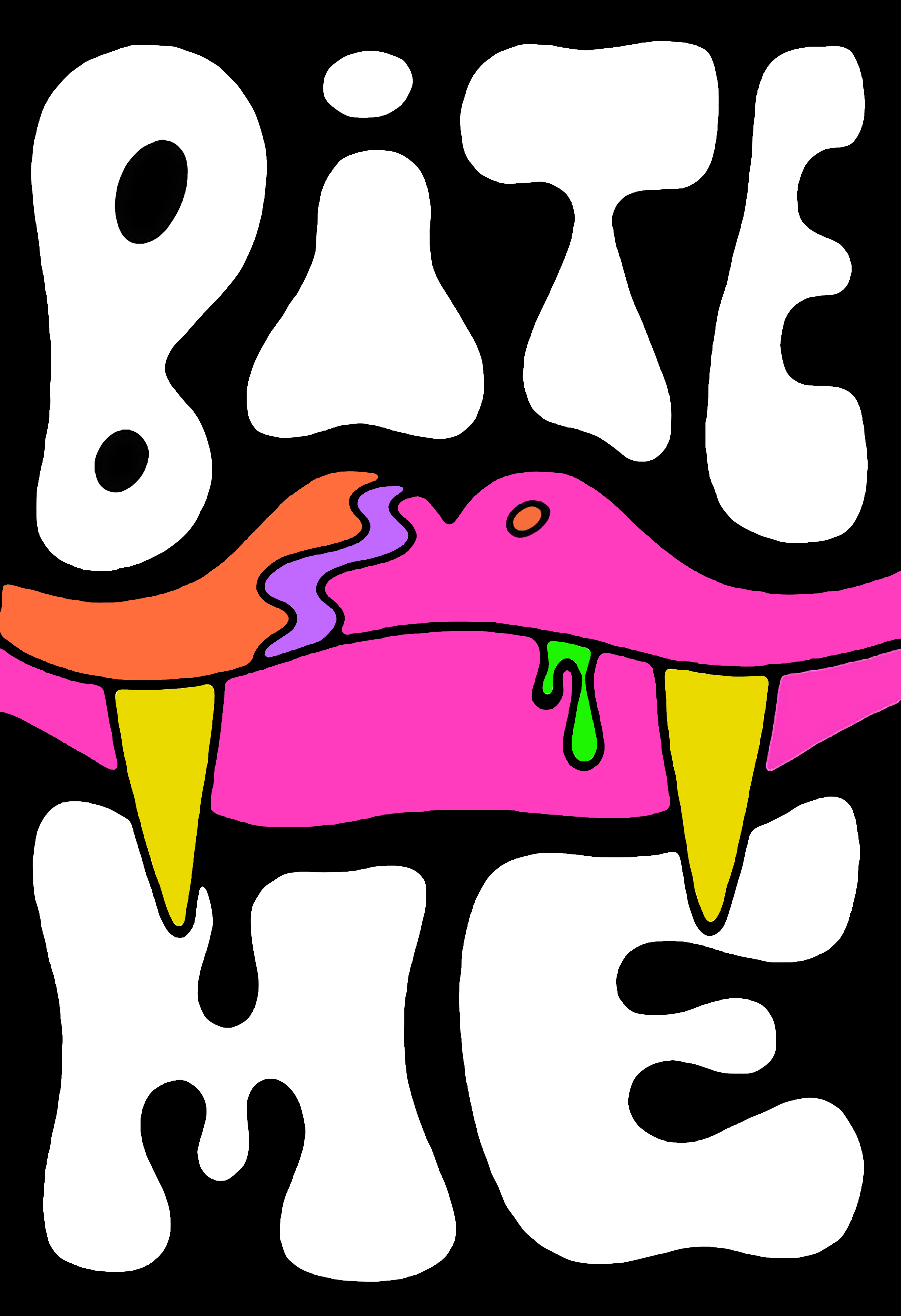 BITE ME POP ART POSTER